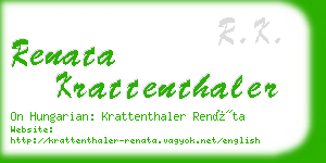 renata krattenthaler business card